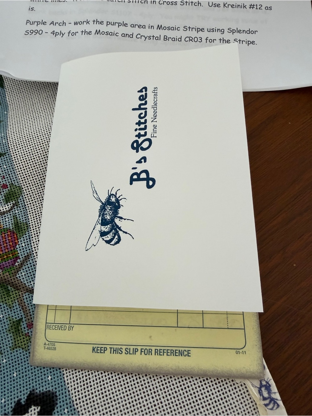 Needlepoint XL stocking- threads, guide and frame - Picture 6 of 6
